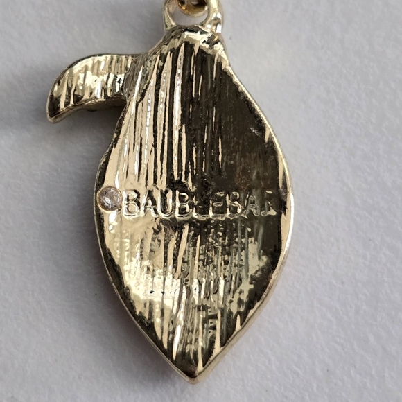 BaubleBar Lemon Drop Chain Dangle Earrings – Gold Tone Crystal Studs – 2.5” - Picture 3 of 4